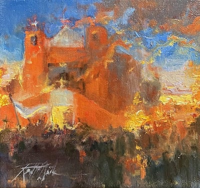 Christmas Eve Taos Pueblo by Richard Alan Nichols