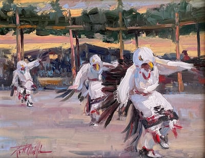 Dusk's Light - Eagle Dancer by Richard Alan Nichols