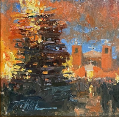 Luminarias – Taos Pueblo by Richard Alan Nichols