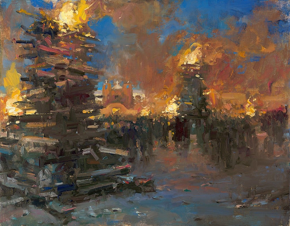 Luminaries of the Past Taos Pueblo by Richard Alan Nichols