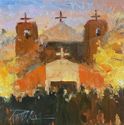 Taos Pueblo Aglow by Richard Alan Nichols