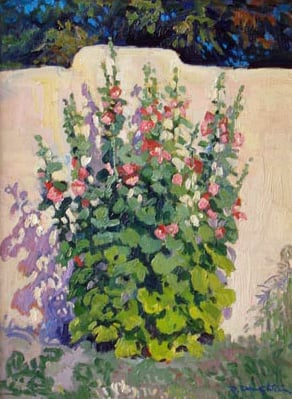 Holly Hocks by Robert Daughters