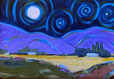 Cornfield in the Moonlight by Melwell Romancito