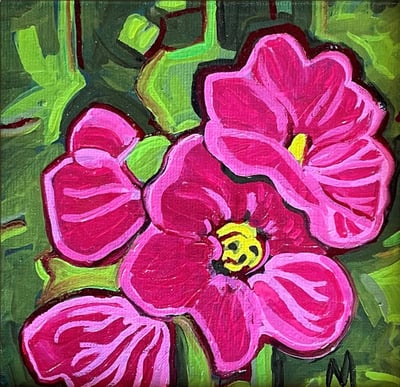 Hollyhock Stalk by Melwell Romancito