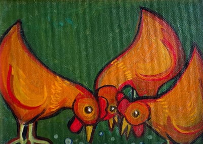 Tres Gallinas by Melwell Romancito