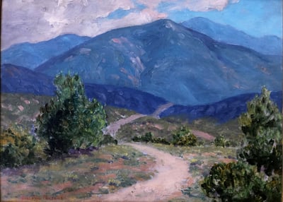 New Mexico Adobe in Fall Landscape by Sheldon Parsons