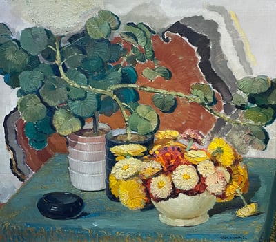 Geraniums by Victor Higgins