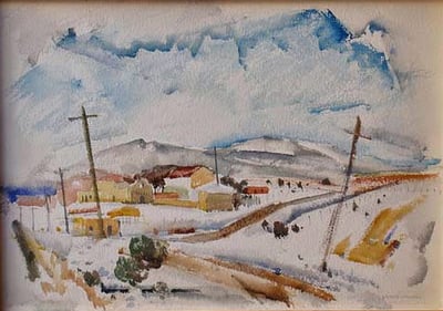 Taos in Winter by Victor Higgins