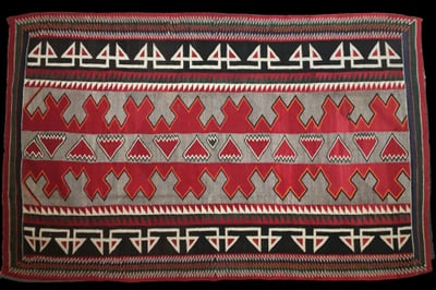 Navajo Weaving circa 1920s 52” x 82” by Weavings