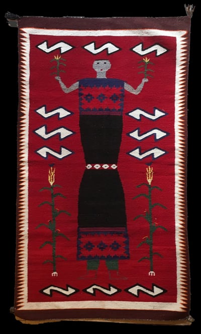 Navajo Pictorial Weaving  circa 1925 36” x  64” by Weavings