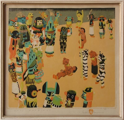 Hopi Katzinas by Gustave Baumann
