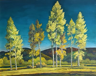 Aspen Trees by Emil Bisttram