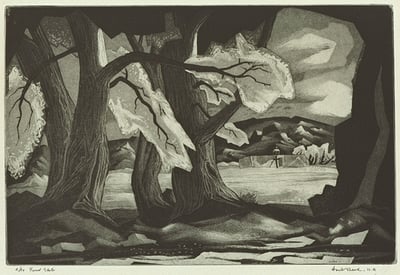 Cottonwoods and Morado on the Rio Hondo by Doel Reed