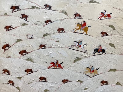 Buffalo Hunt II by Chloé Marie
