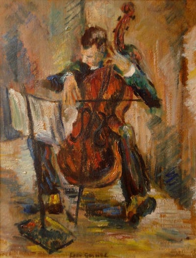 Cellist by Leon Gaspard 