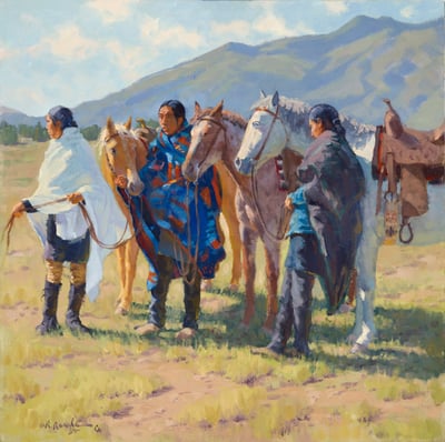 Tiwa Horsemen by Ron Rencher
