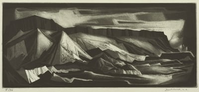 Sun Patterns and Dark Canyon by Doel Reed
