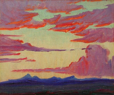 Mountain Sunset by Elmer Turner