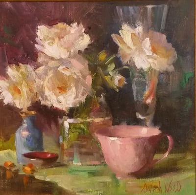 Pink Rose Bouquet by Mary Dolph Wood